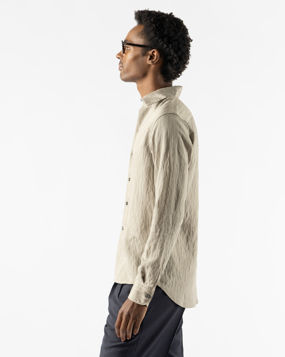 Colbo Bat Shirt in Herbal Stripe