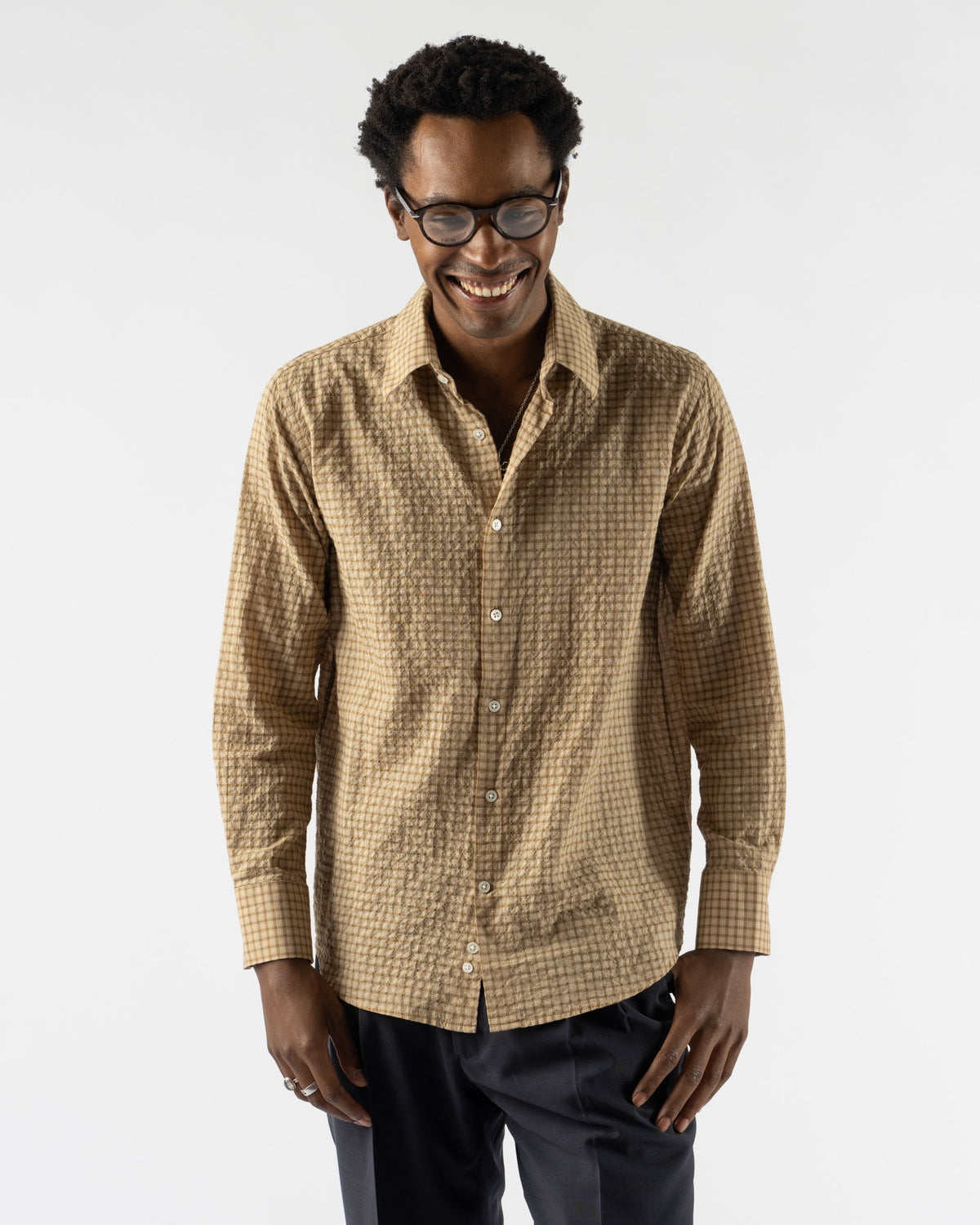 Carter Young Business Shirt in Cedar Check