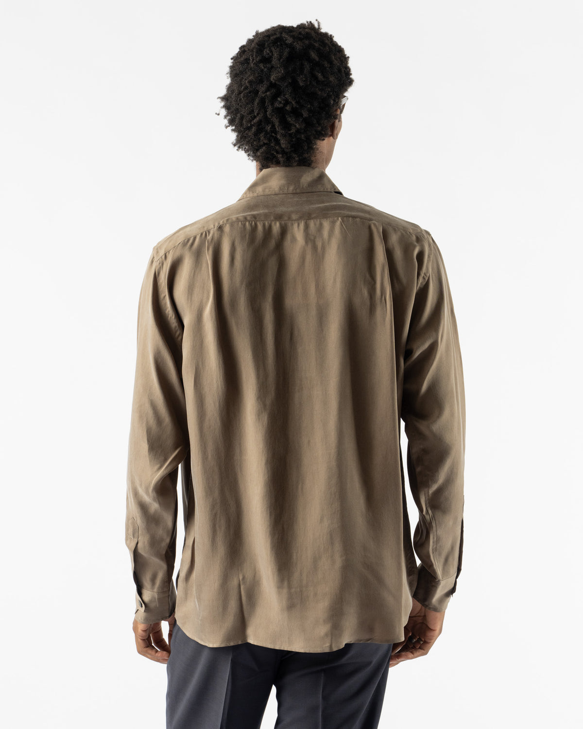 Colbo Pen Shirt in Sage Cupro