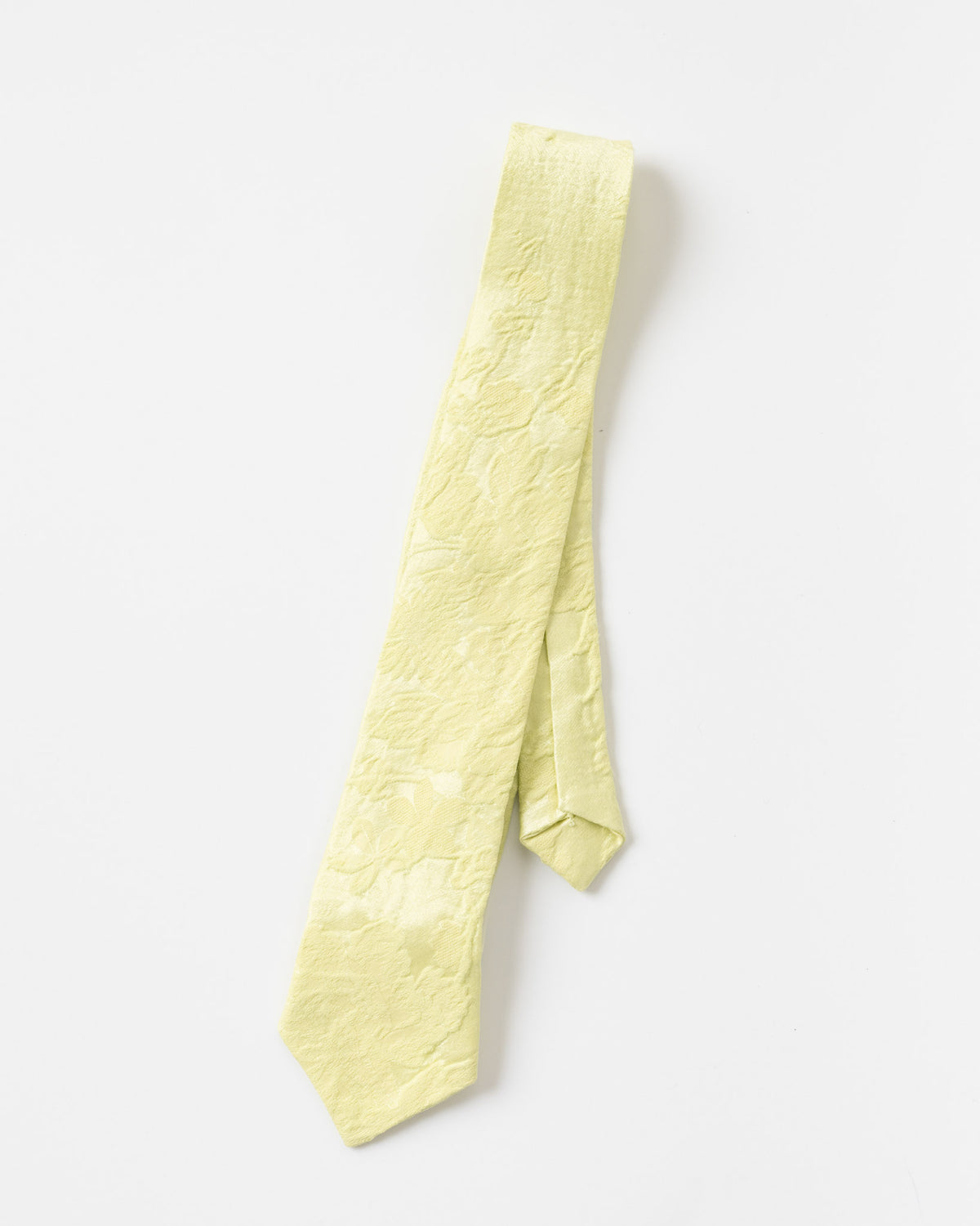 Small Talk Silk Wool Jacquard Necktie in Pale Green