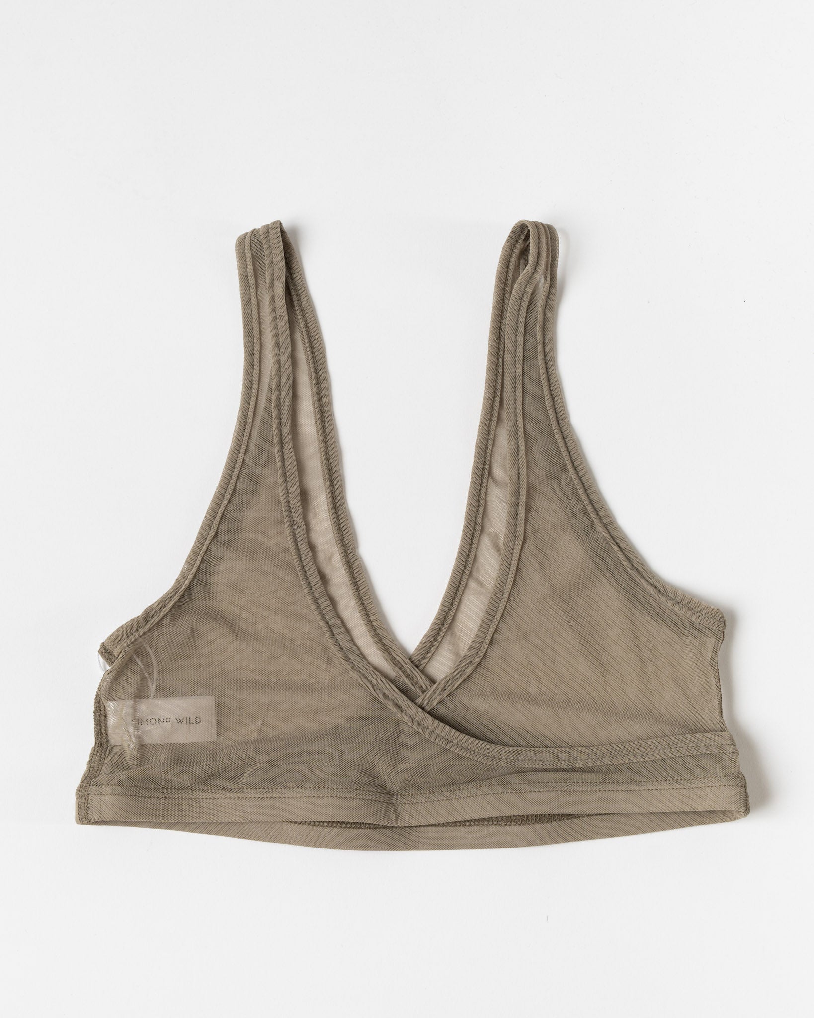 Simone Wild Mesh Wrap Bra in Fango
