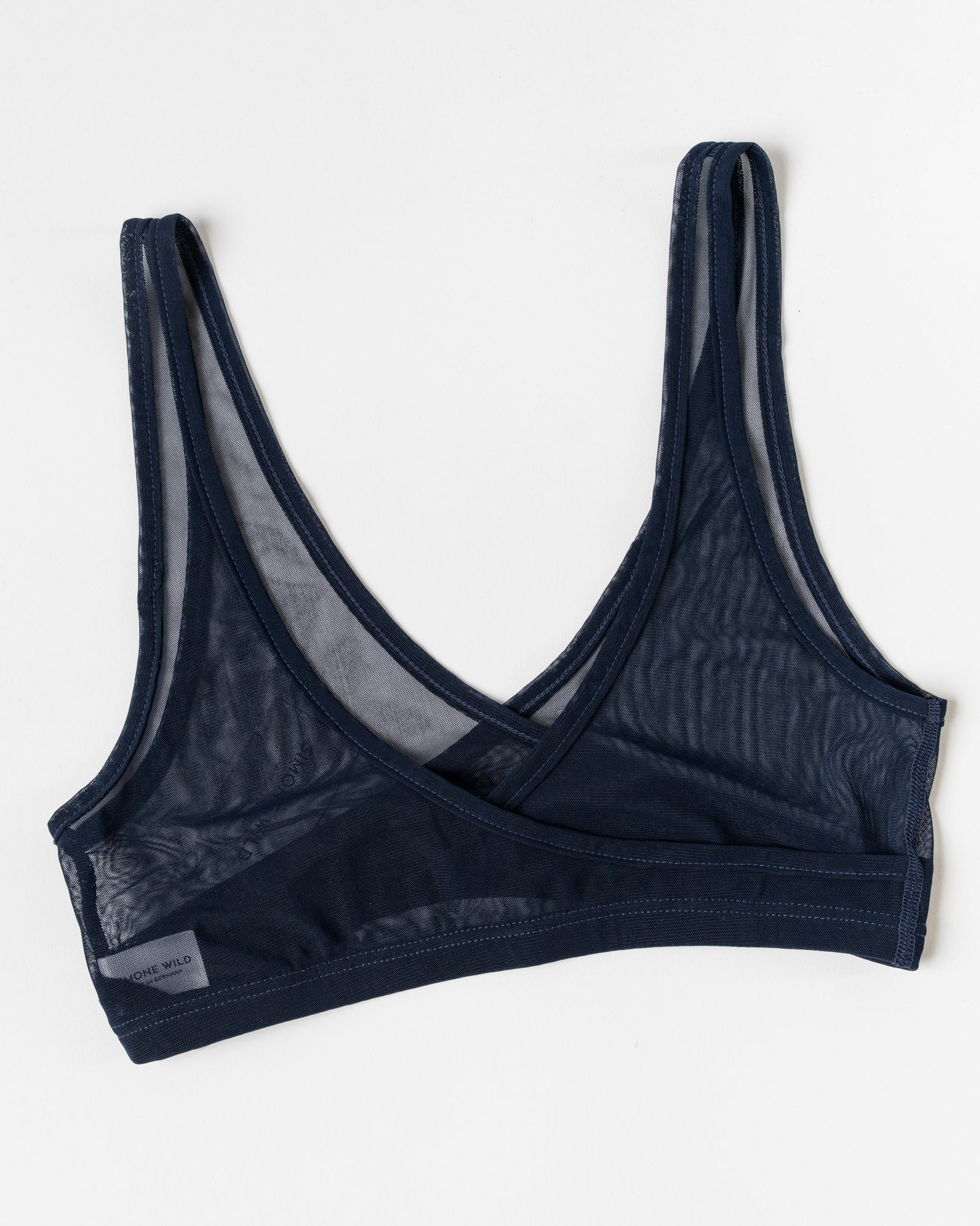 Simone Wild Mesh Wrap Bra in Navy