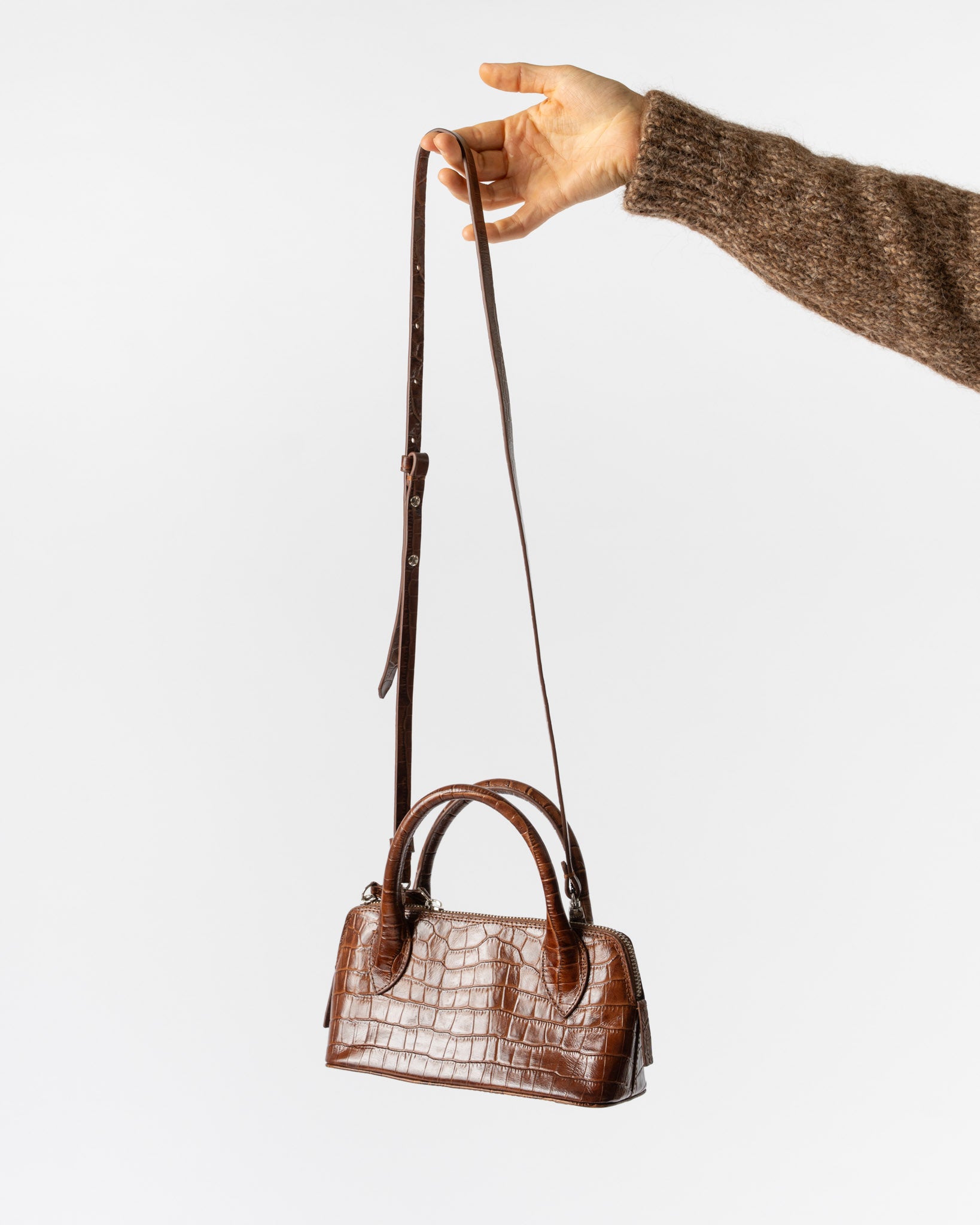 Cordera Mini Bag in Crocodile Caramel