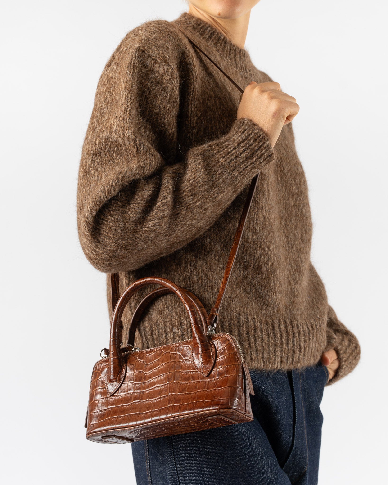 Cordera Mini Bag in Crocodile Caramel