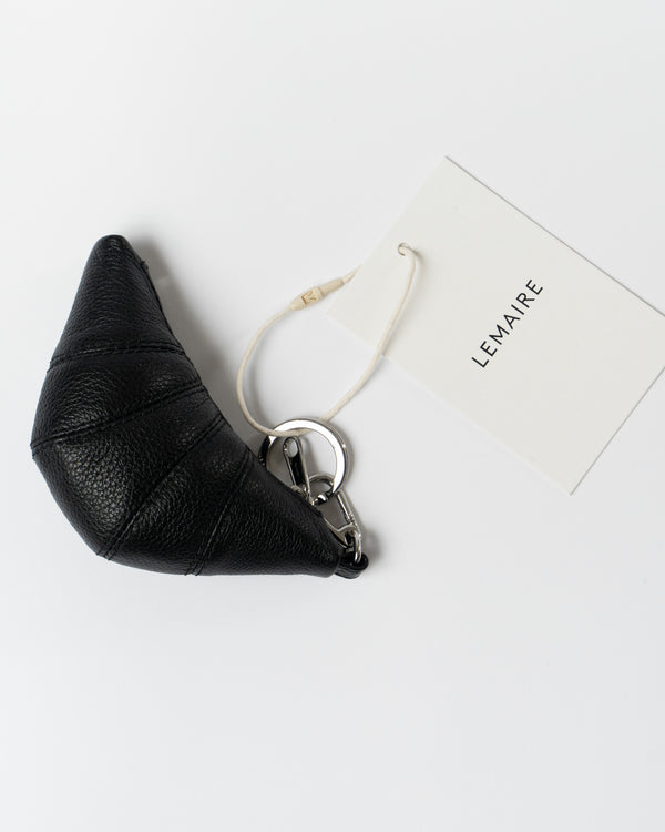 Lemaire Mini Croissant Key Ring in Black