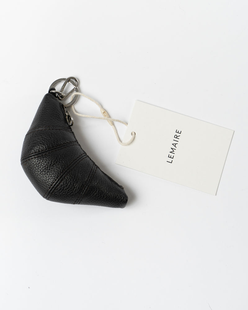 Lemaire Mini Croissant Key Ring in Dark Chocolate