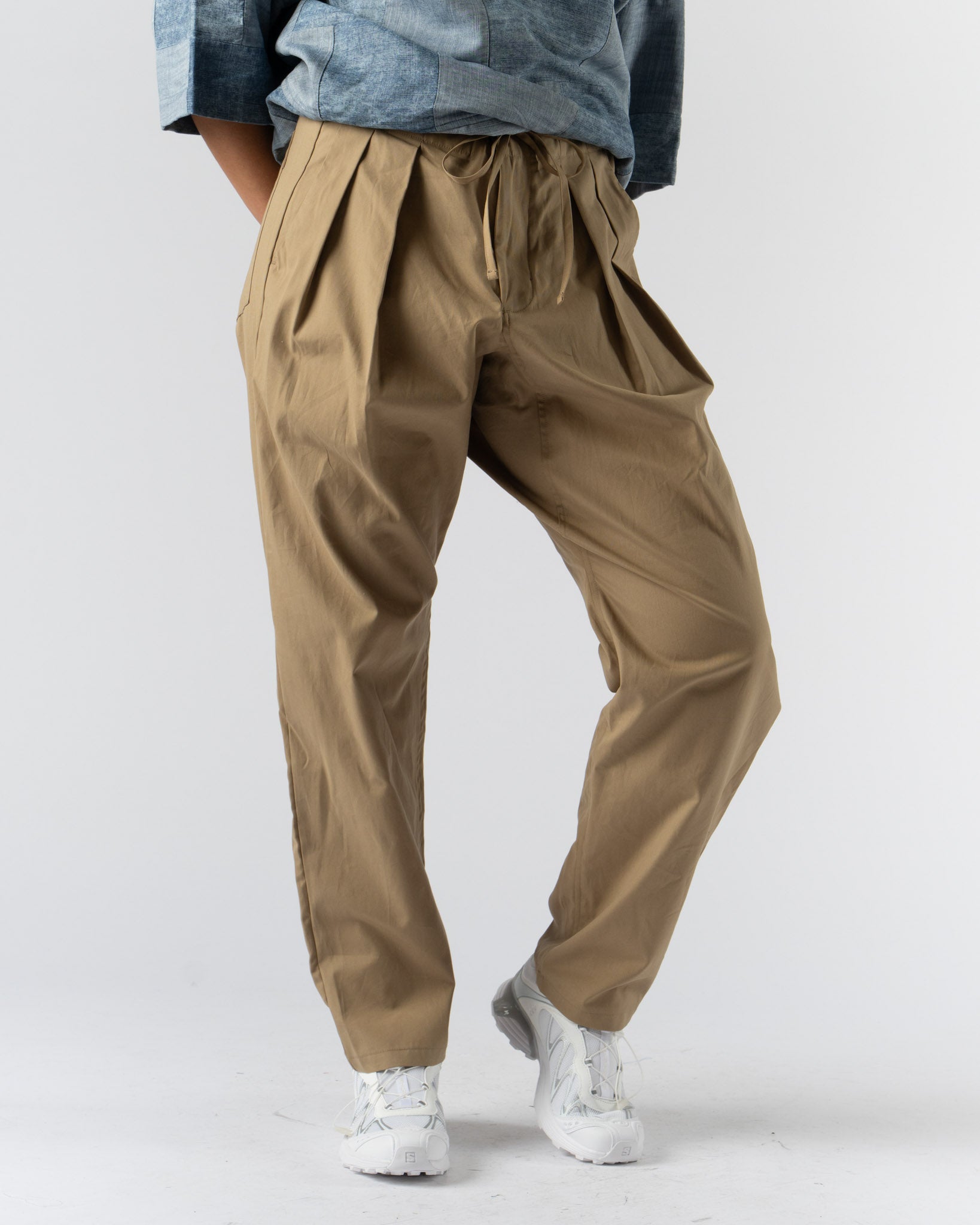 Monitaly Drop Crotch Pants in Khaki