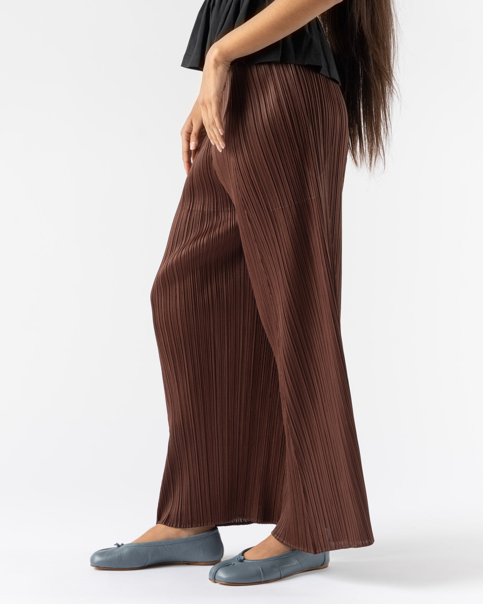 Pleats Please Issey Miyake Monthly Colors November in Brown