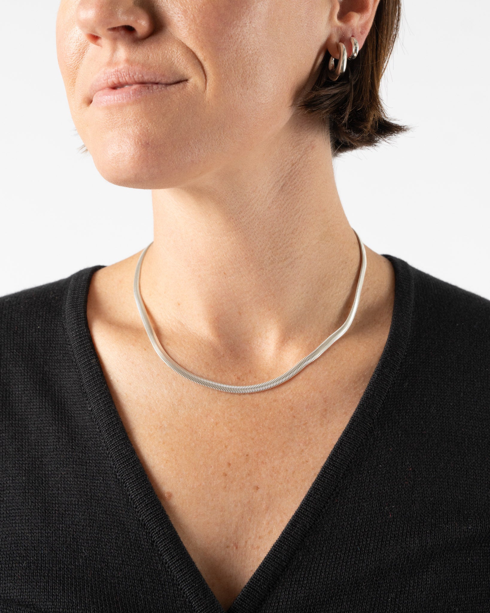 Nathalie Schreckenberg Flat Snake Necklace