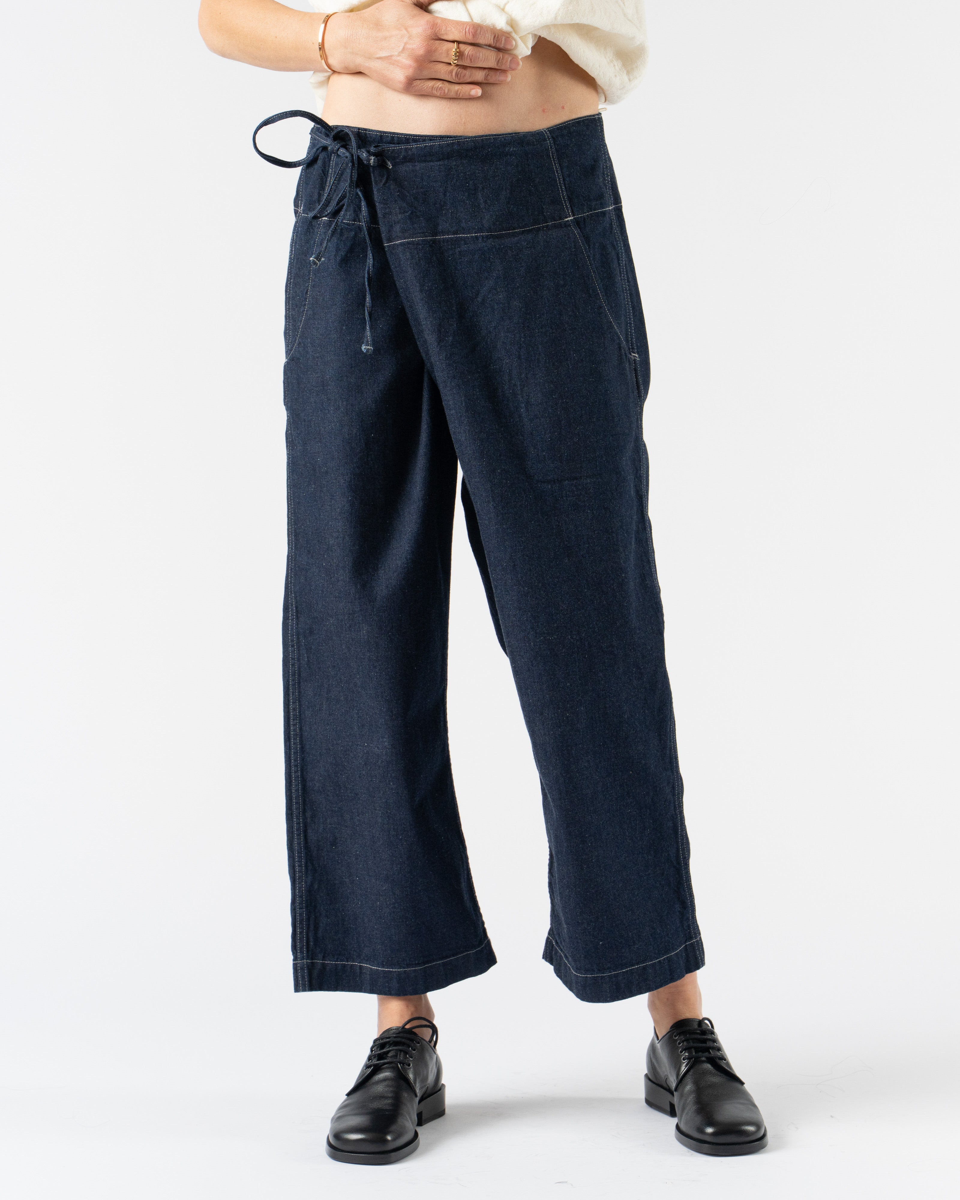 Quitan Naval Thai Pants in One Wash Indigo Oekotex Denim