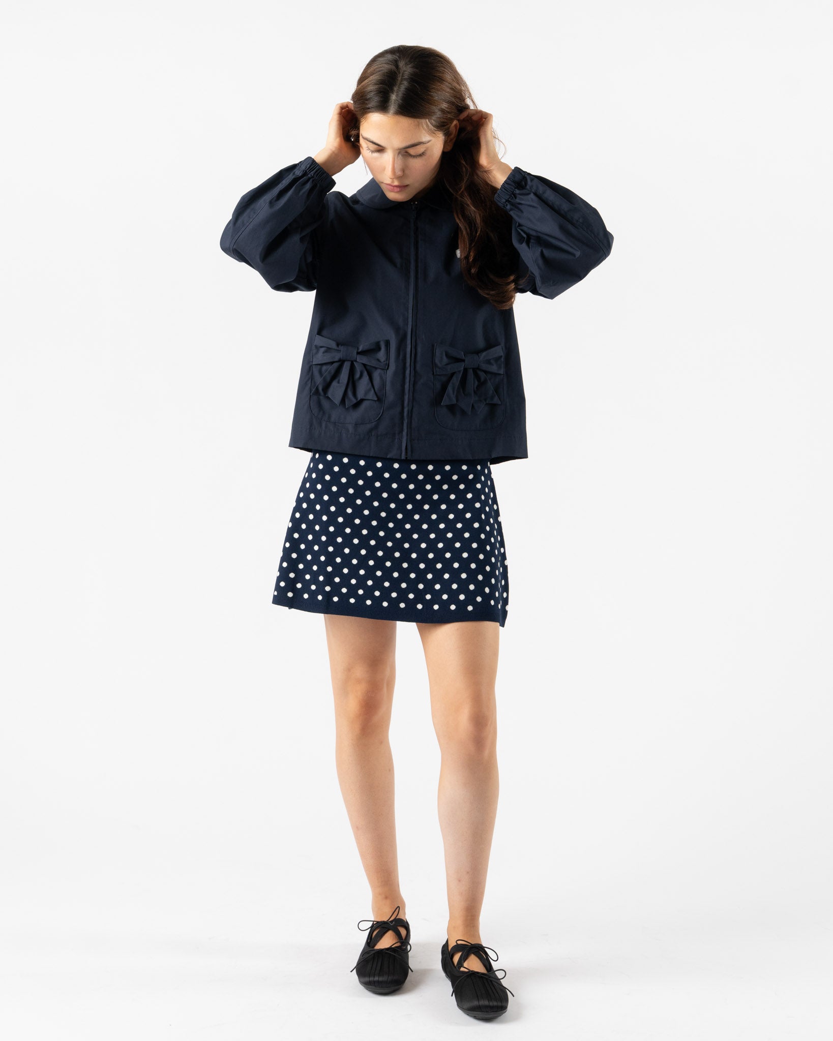 Sandy Liang Necco Jacket in Navy