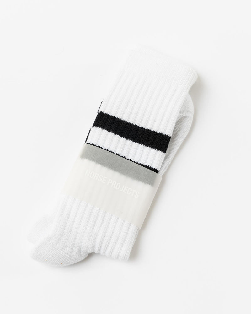 Norse Projects Bjarki Cotton Sport Sock in Black