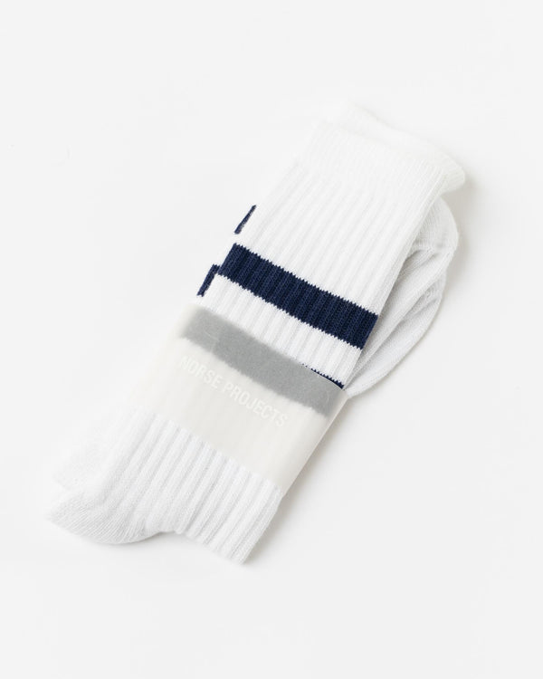 Norse Projects Bjarki Cotton Sport Sock in Ultra Marine