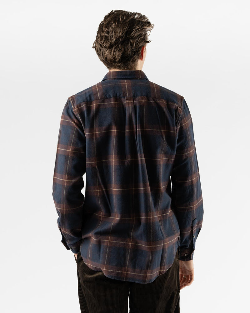 Norse Projects Osvald Organic Flannel Shirt in Wine Red