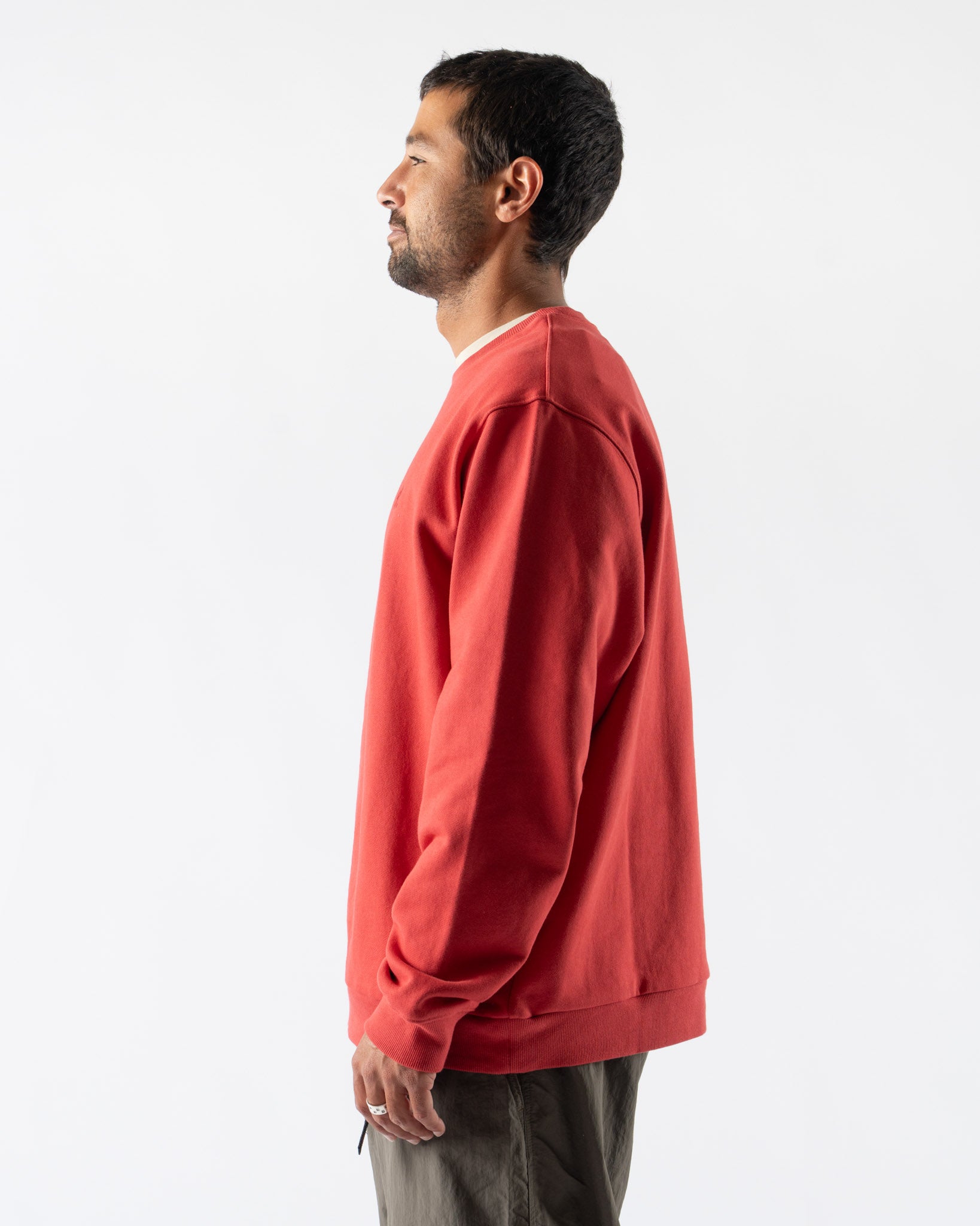 Gramicci One Point Crew Sweatshirt in Crimson Red