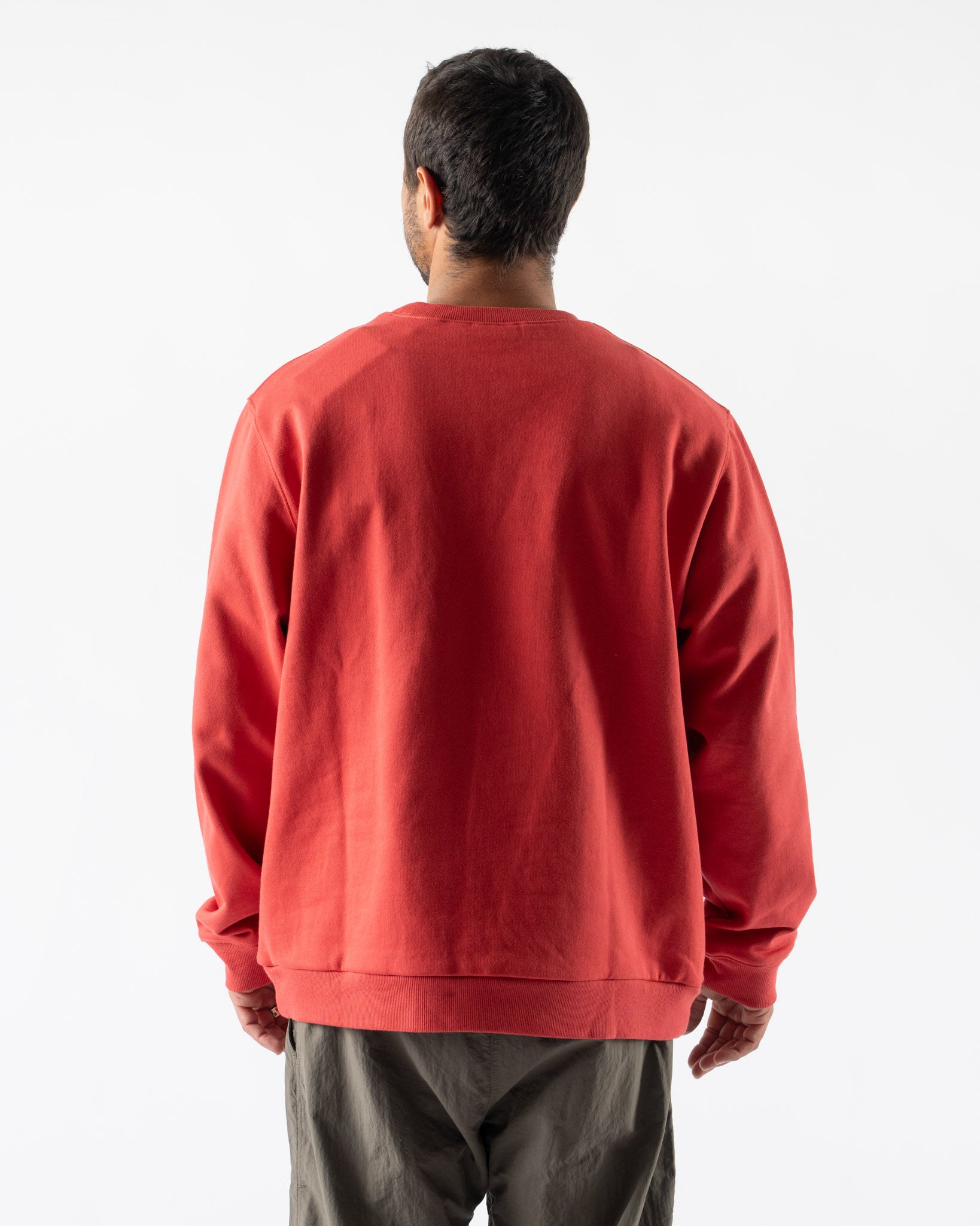 Gramicci One Point Crew Sweatshirt in Crimson Red