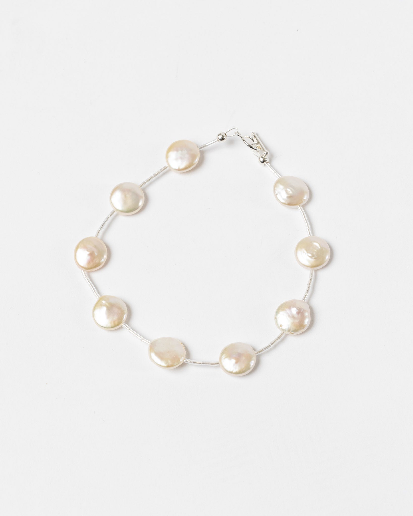 OSIF Coin Pearl and Bead Anklet