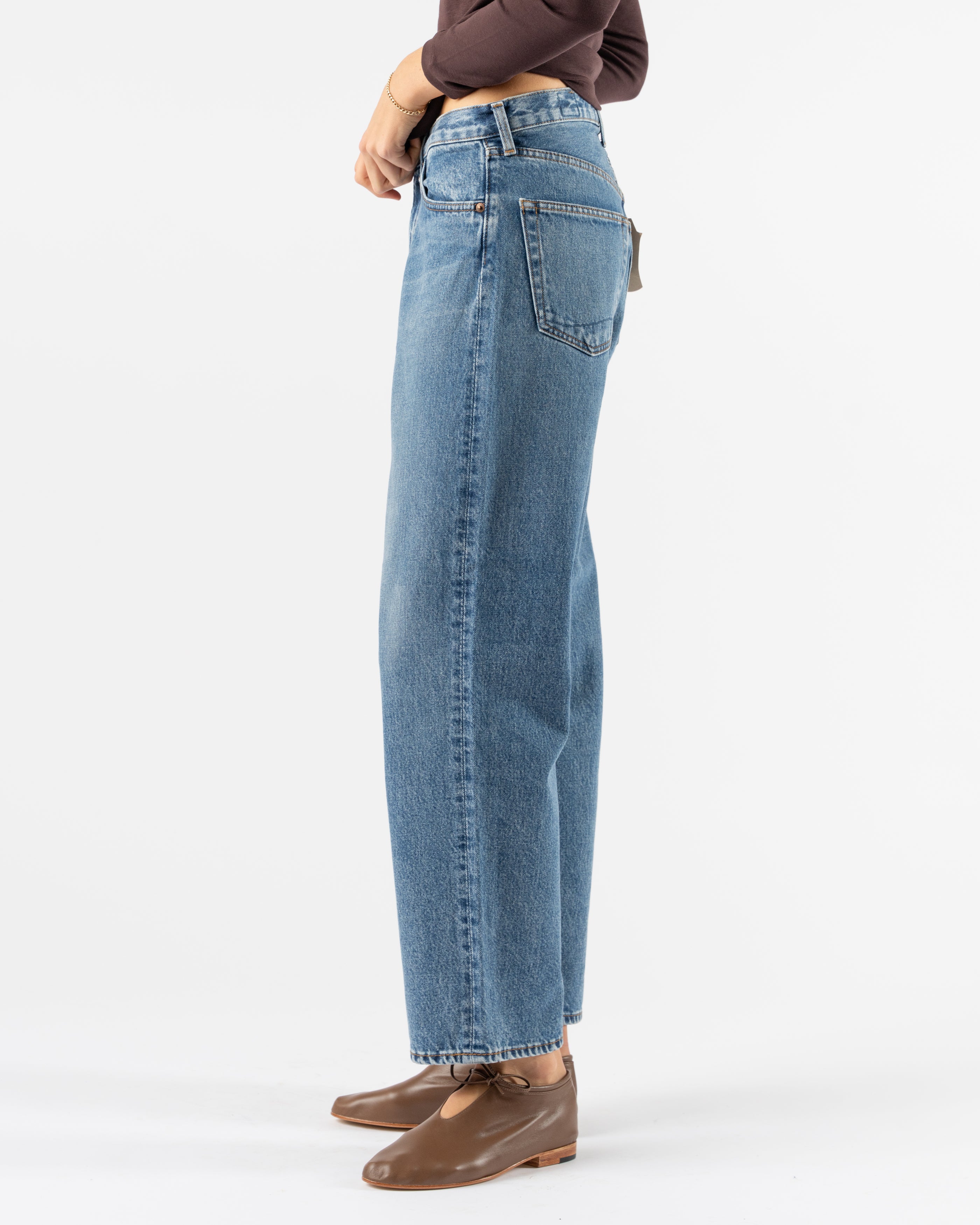 orSlow 101 Dad's Fit Denim Pants in Denim Used Curated at Jake and