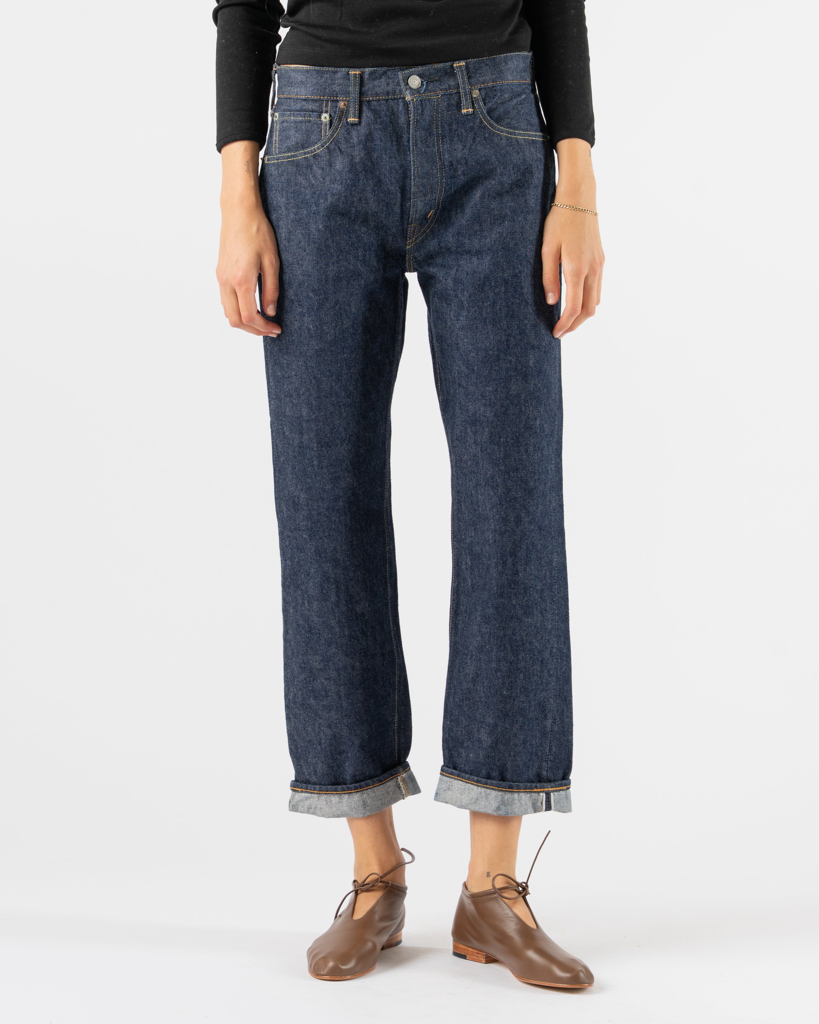 パンツ or slow CRUSHED SELVEDGE DENIM orSlow | HIGH WAIST SELVEDGE DENIM PANTS USED WOMEN