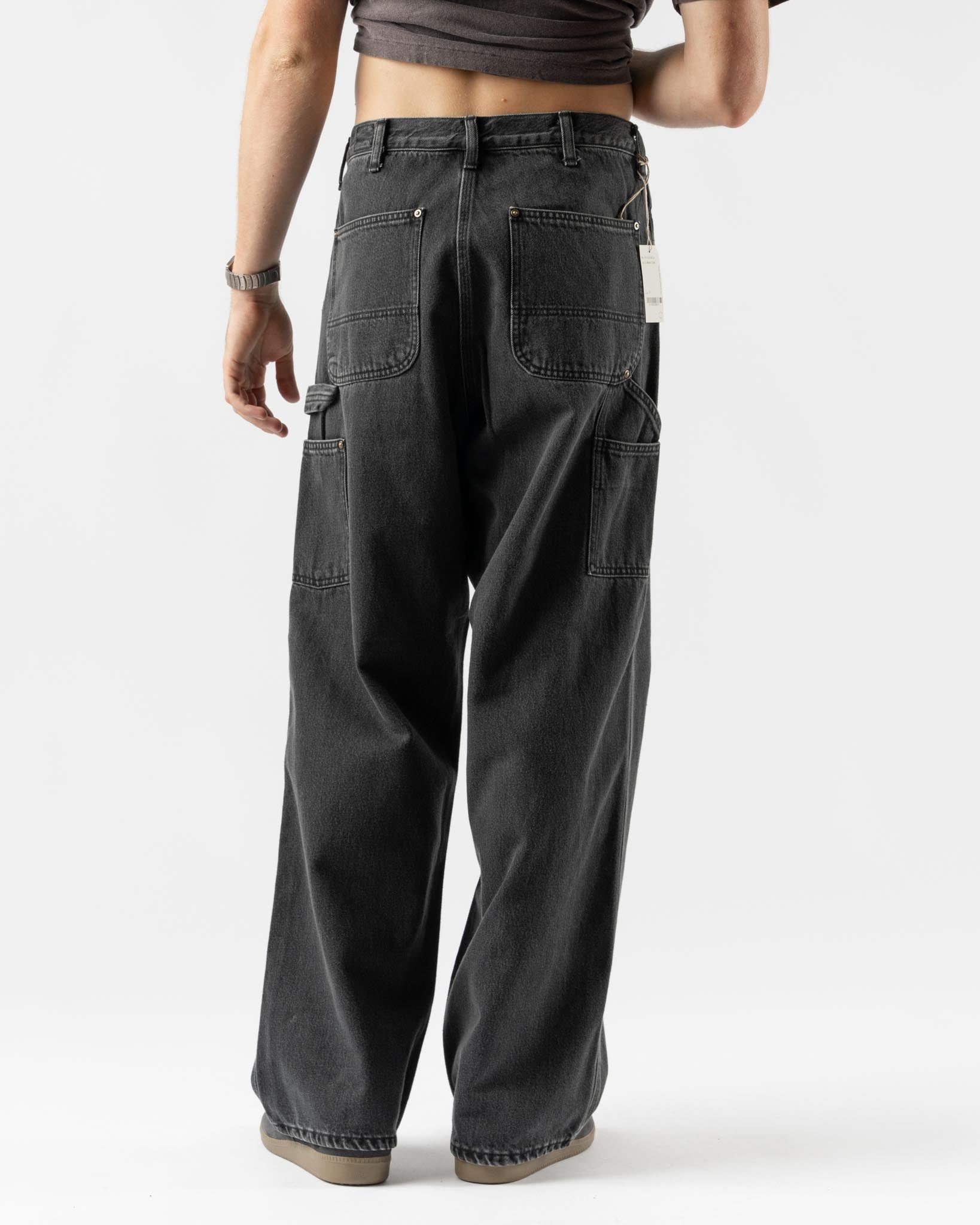 orSlow Dad's Fit Painter Pants in Black Denim