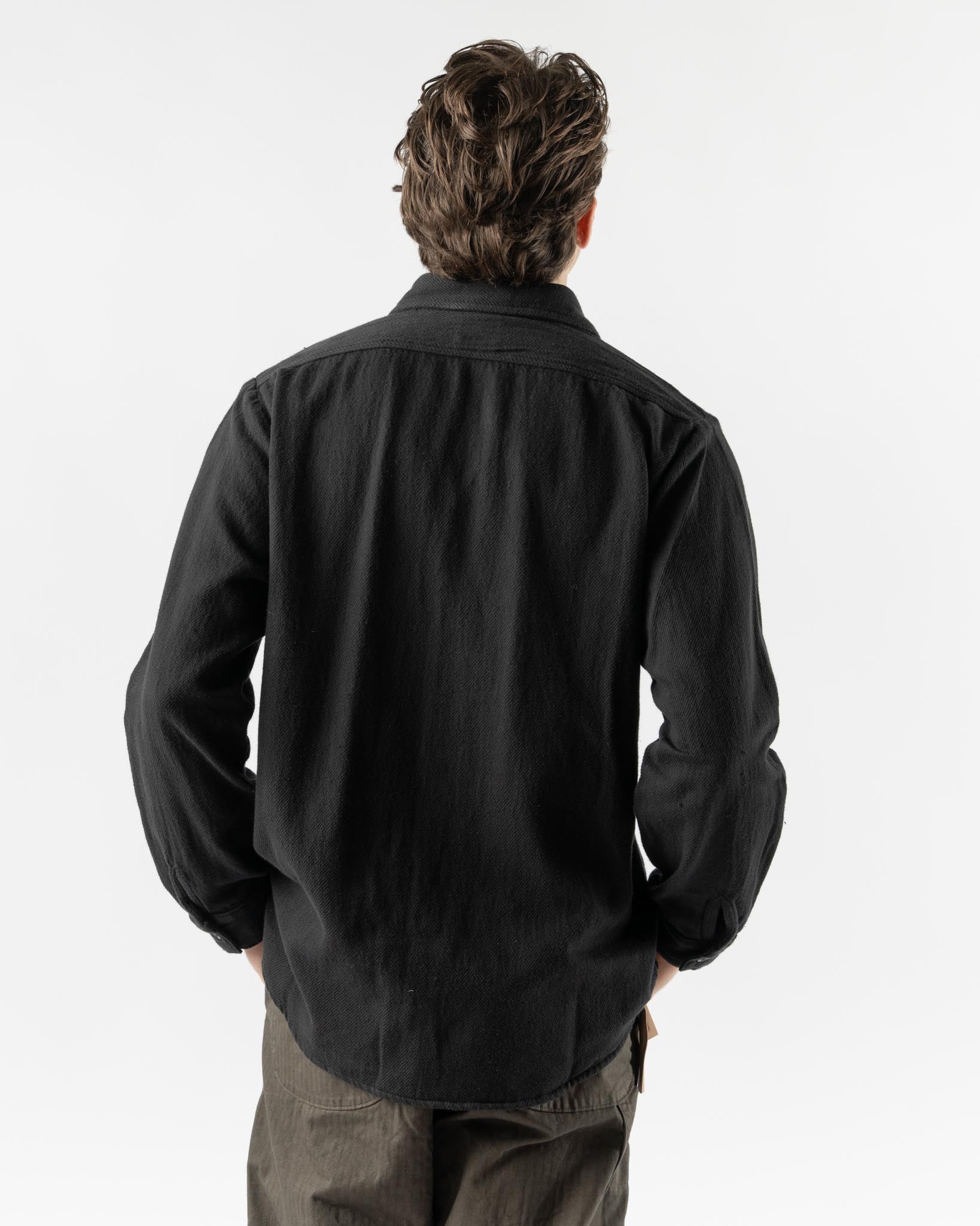 orSlow Vintage Fit Black Flannel Shirt