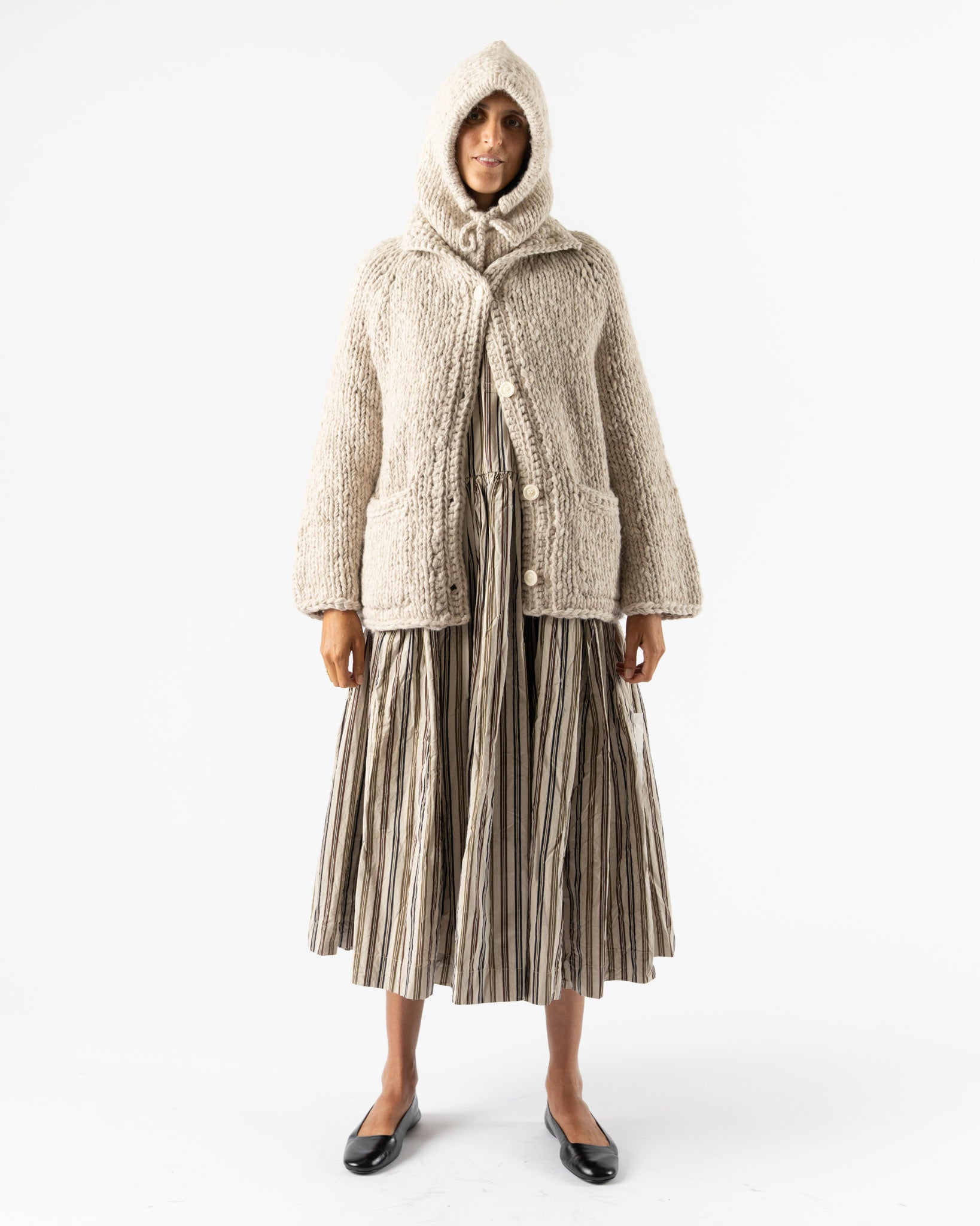 CASEY CASEY Paper Cotton Stripe Saint Roch Dress