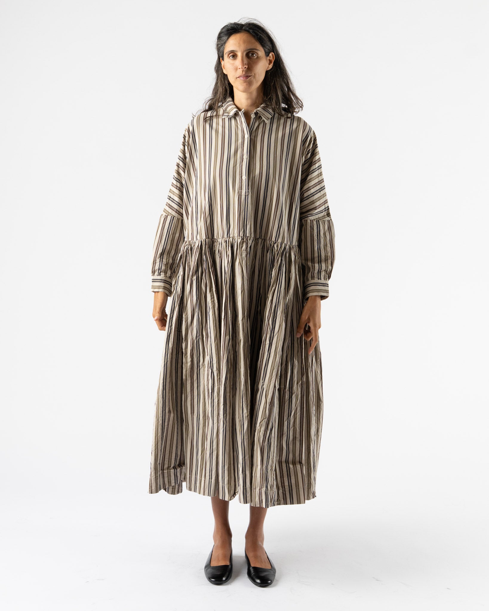 CASEY CASEY Paper Cotton Stripe Saint Roch Dress
