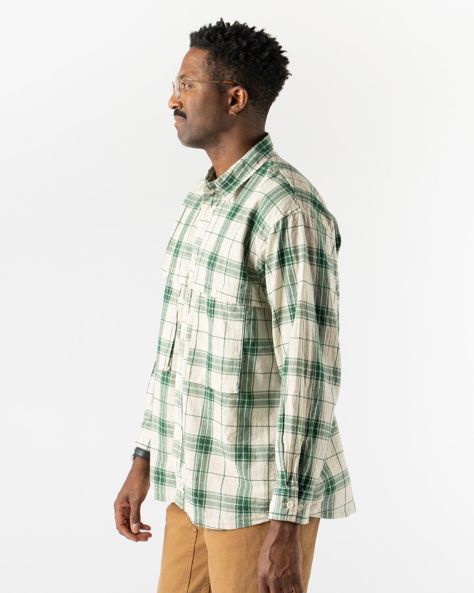 Pilgrim Surf + Supply Albert Field Shirt in Off White