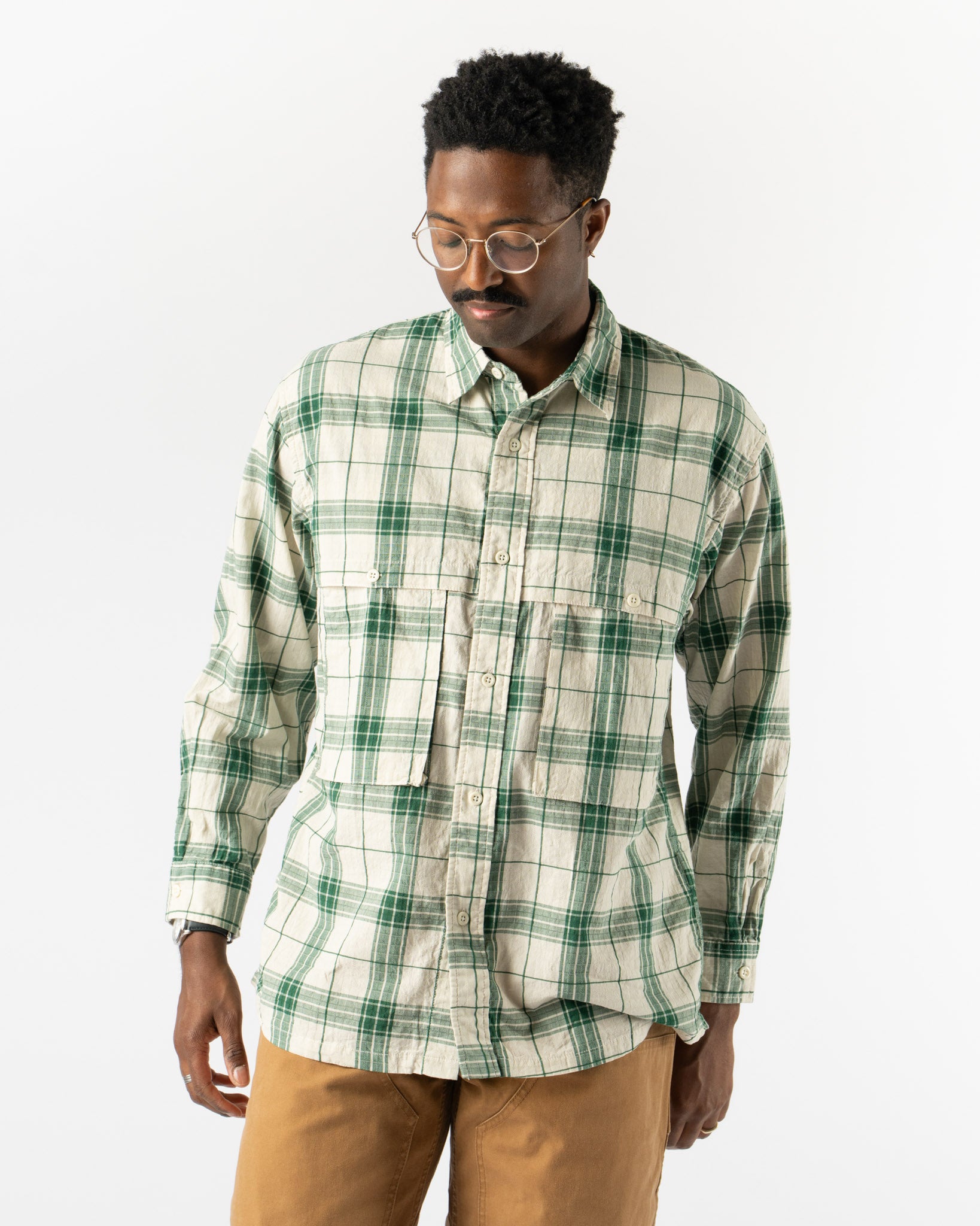Pilgrim Surf + Supply Albert Field Shirt in Off White