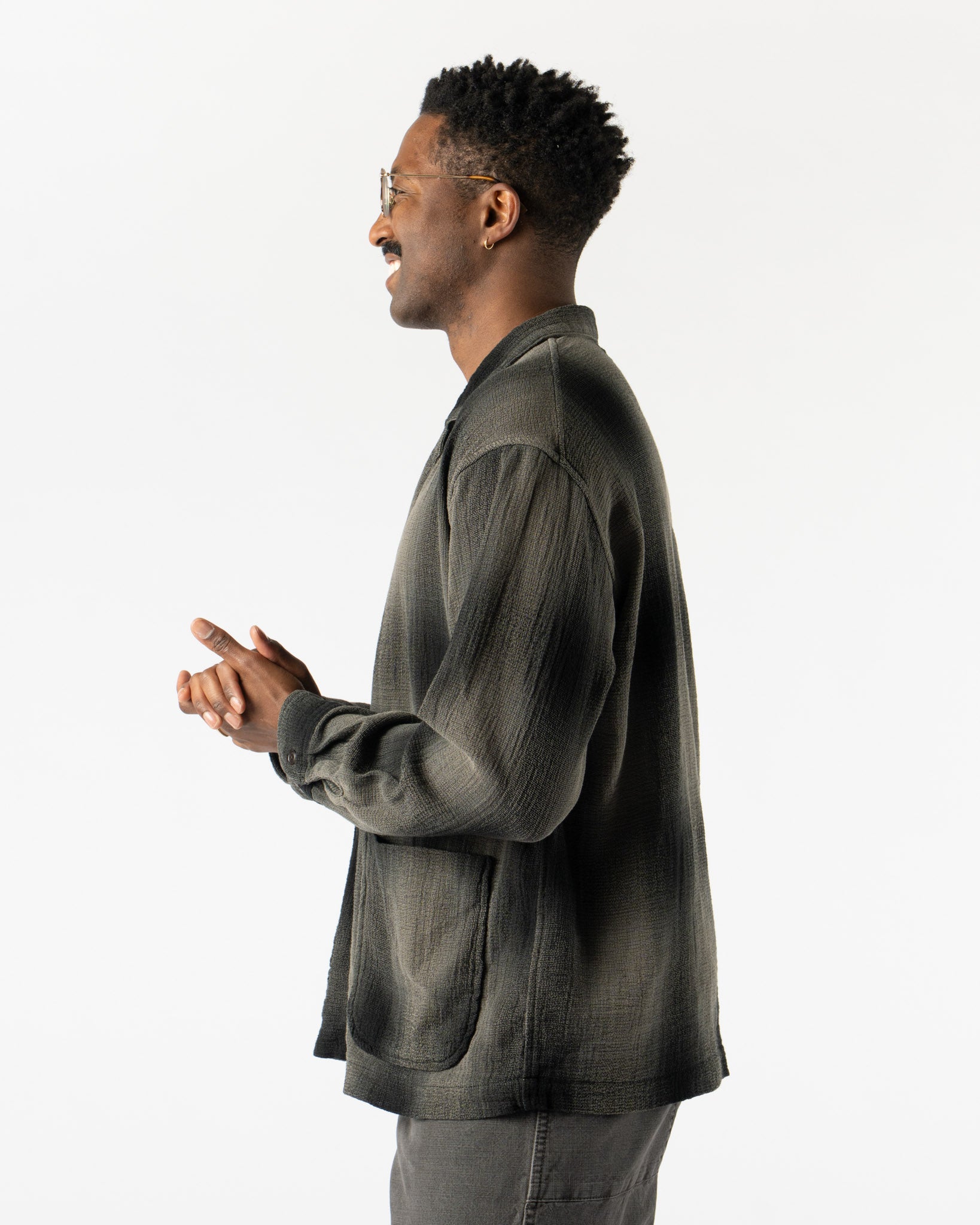 Pilgrim Surf + Supply Crosby Shirt Jacket in Ebony