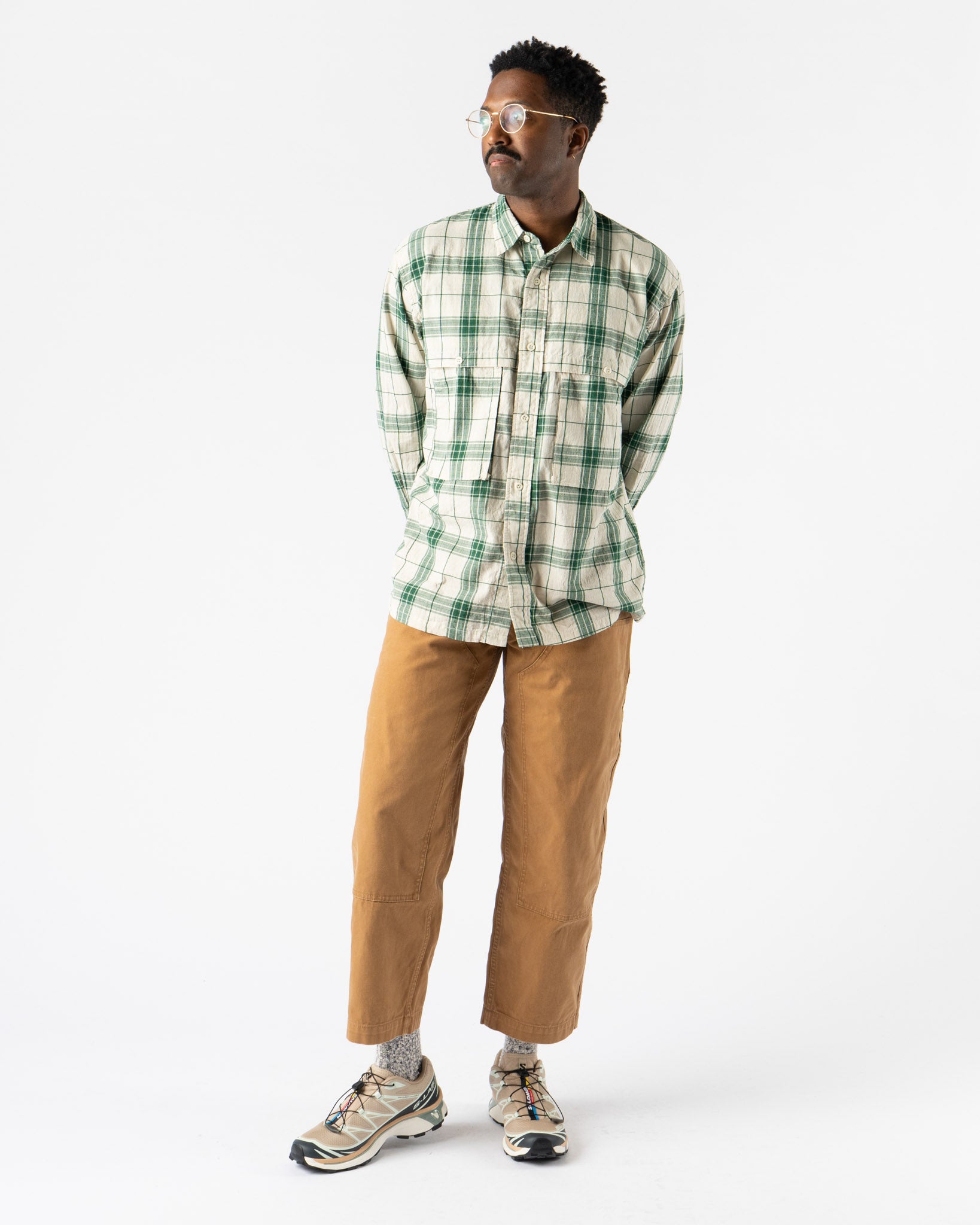 Pilgrim Surf + Supply Albert Field Shirt in Off White