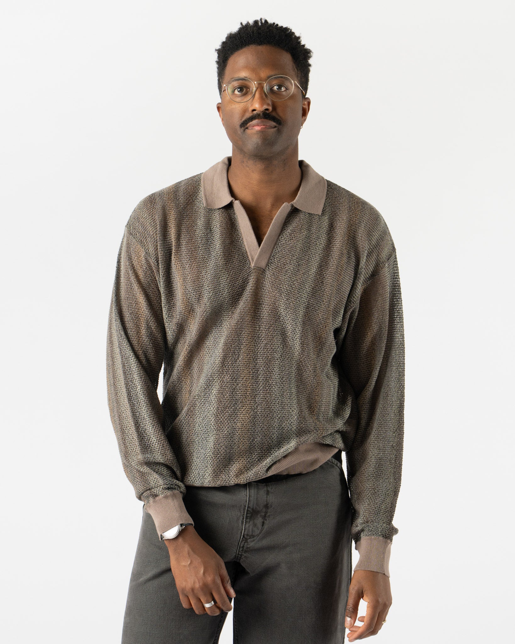 Pilgrim Surf + Supply Nokomi Mesh Knit Long Sleeve