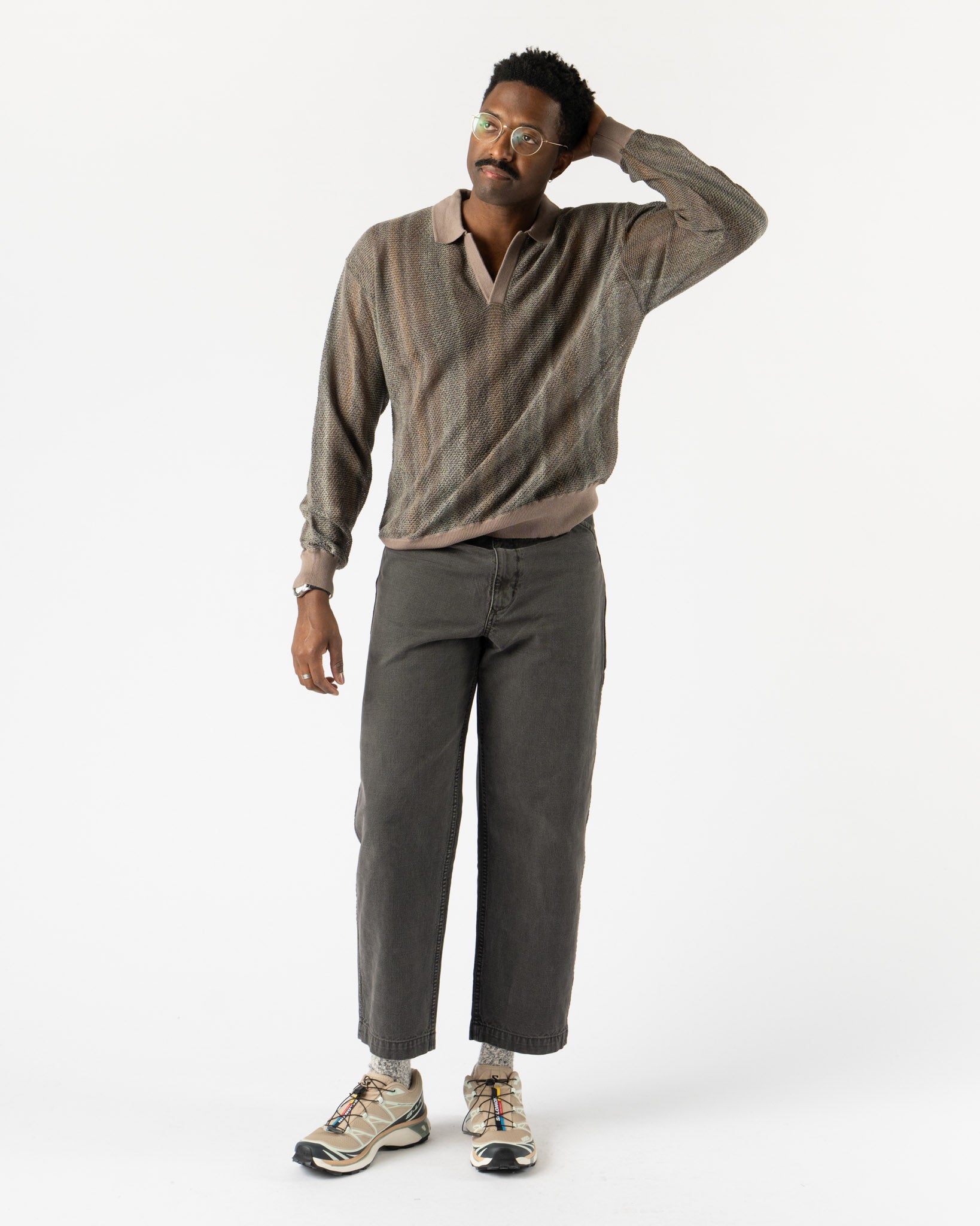 Pilgrim Surf + Supply Nokomi Mesh Knit Long Sleeve