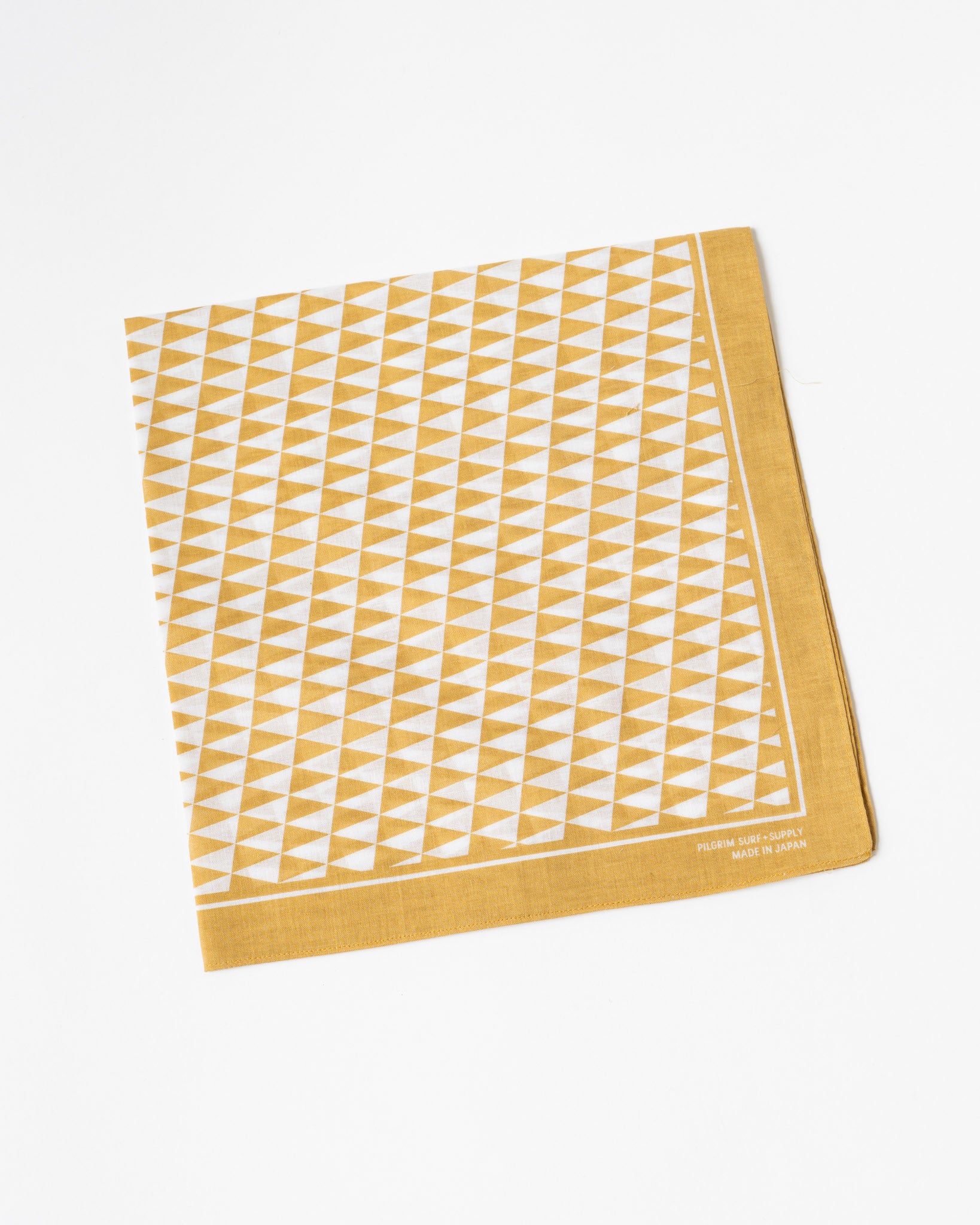 Pilgrim Surf + Supply Pennant Checker Bandana in Khaki