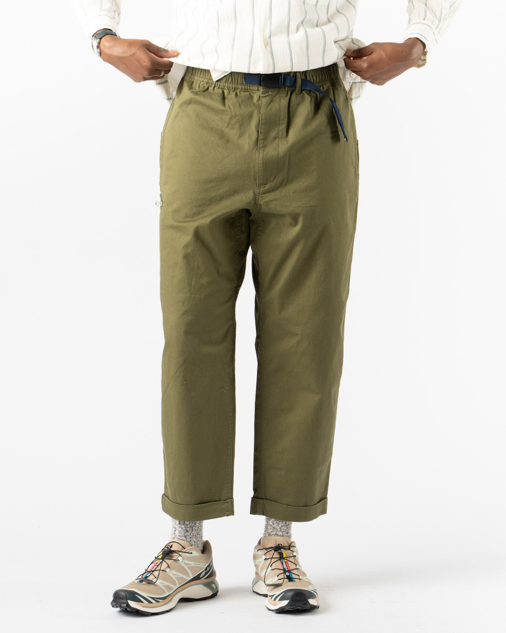 Pilgrim Surf + Supply Salathe Twill Climbing Pant in Olive