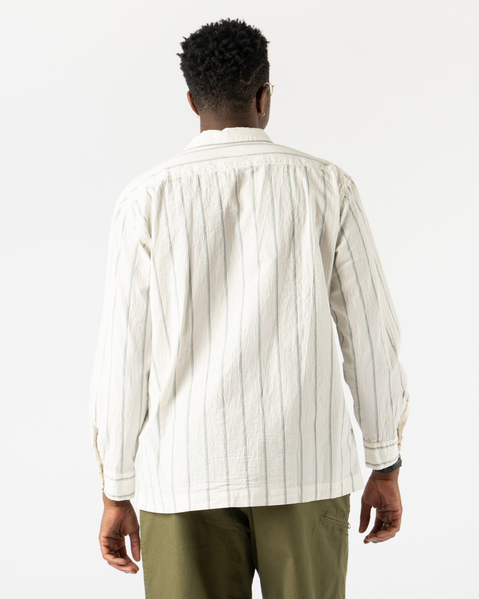 Pilgrim Surf + Supply Vincent Longsleeve Shirt in Off White