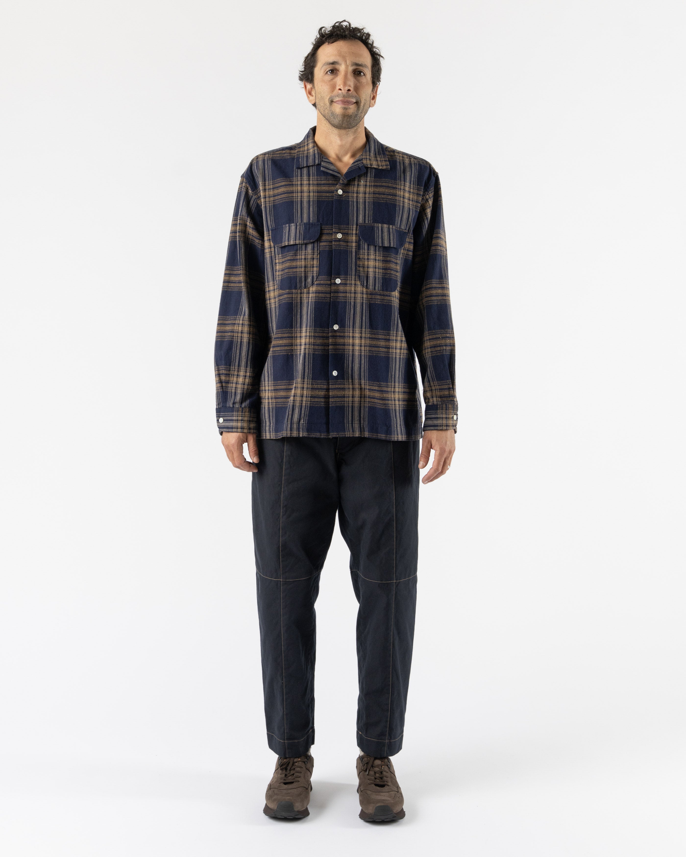 Pilgrim-Surf-_-Supply-Vincent-Nep-Herringbone-Plaid-Shirt-in-Khaki-Curated-at-Jake-and-Jones-Santa-Barbara-Boutique