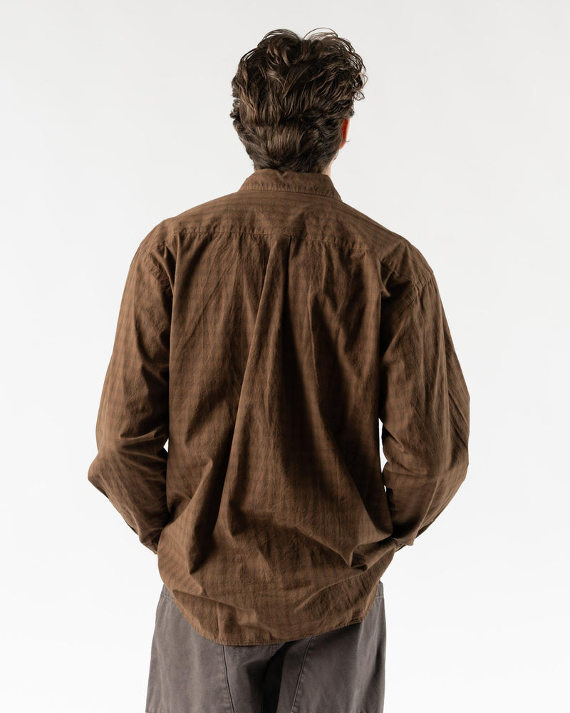 Pilgrim Surf + Supply Ian Check Longsleeve Shirt in Brown