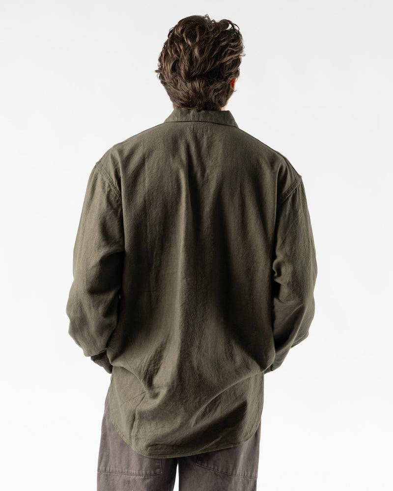 Pilgrim Surf + Supply McCarthy Popover Shirt in Olive