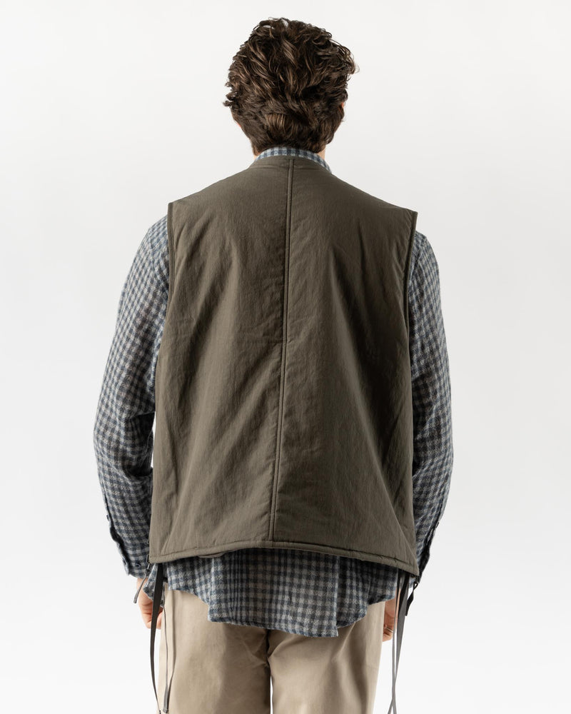 Pilgrim Surf + Supply Raff Insulated Vest in Olive