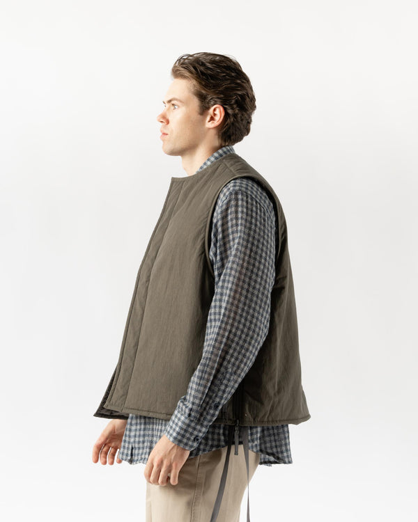 Pilgrim Surf + Supply Raff Insulated Vest in Olive