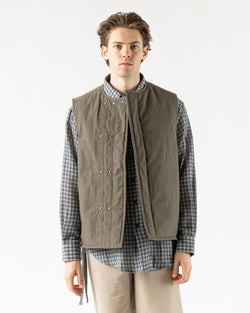 Pilgrim Surf + Supply Raff Insulated Vest in Olive