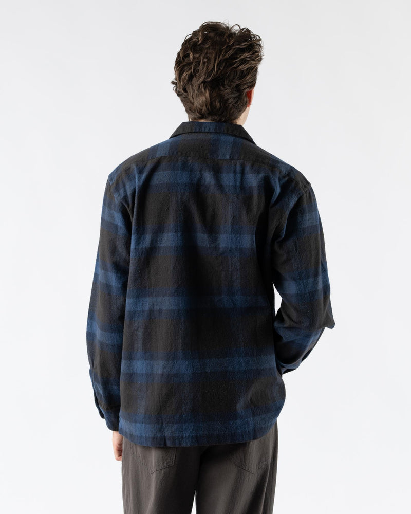 Pilgrim Surf + Supply Vincent Longsleeve Shirt in Navy