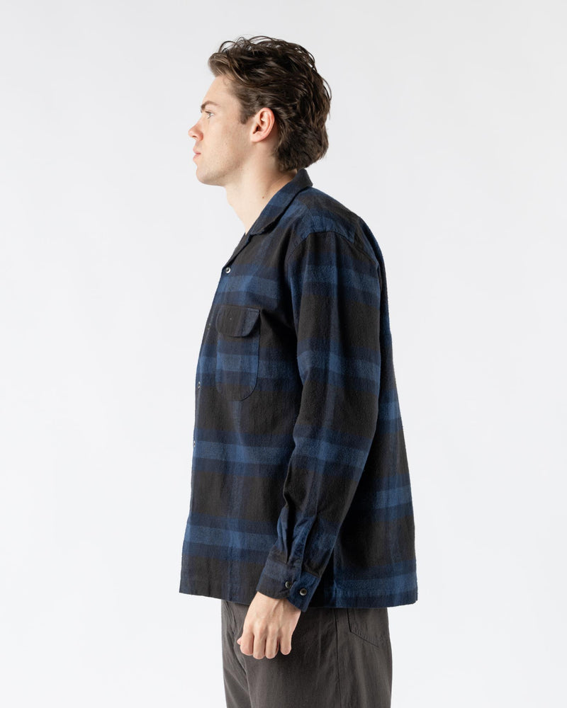 Pilgrim Surf + Supply Vincent Longsleeve Shirt in Navy