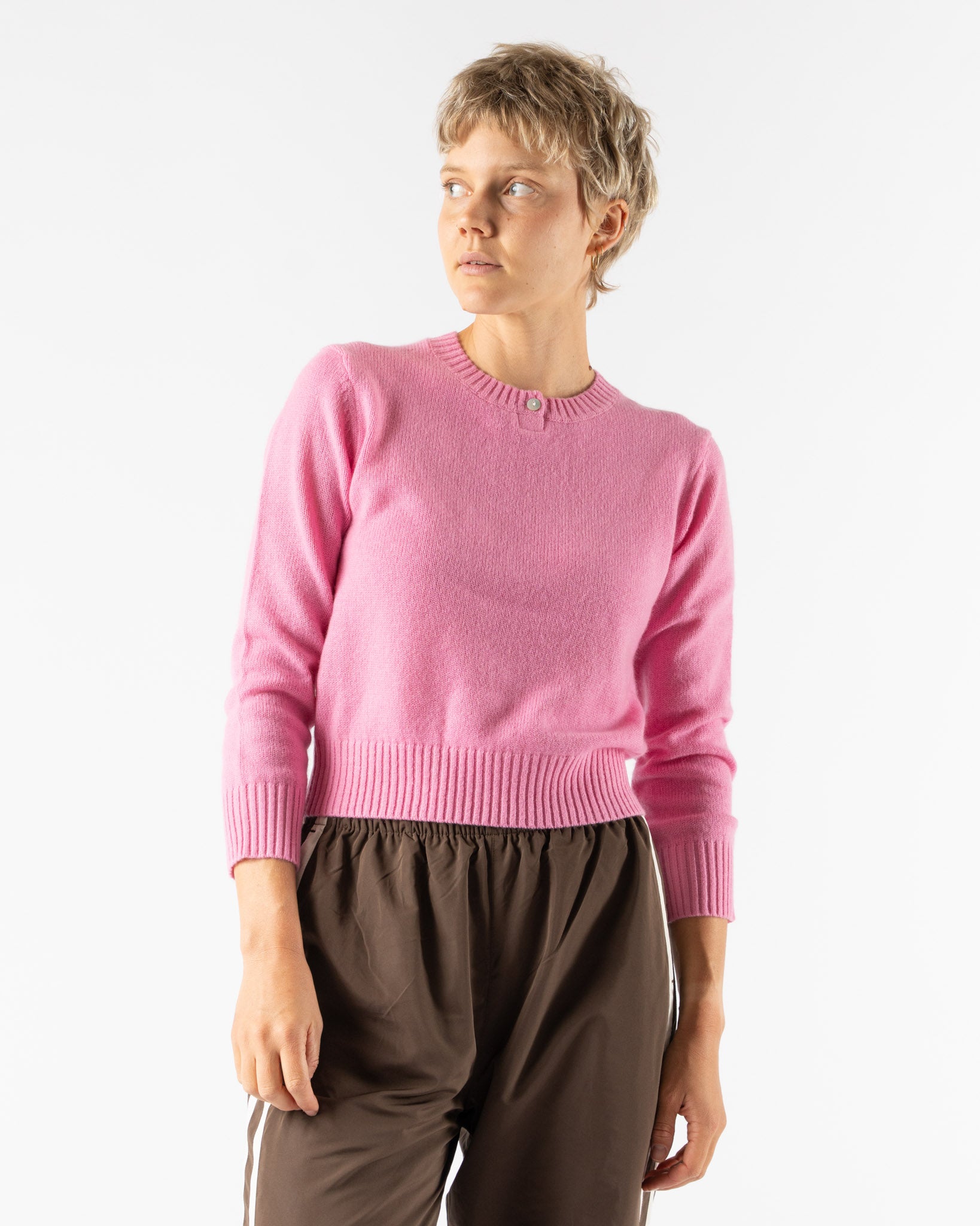 Sandy Liang Pino Cashmere Sweater in Pink