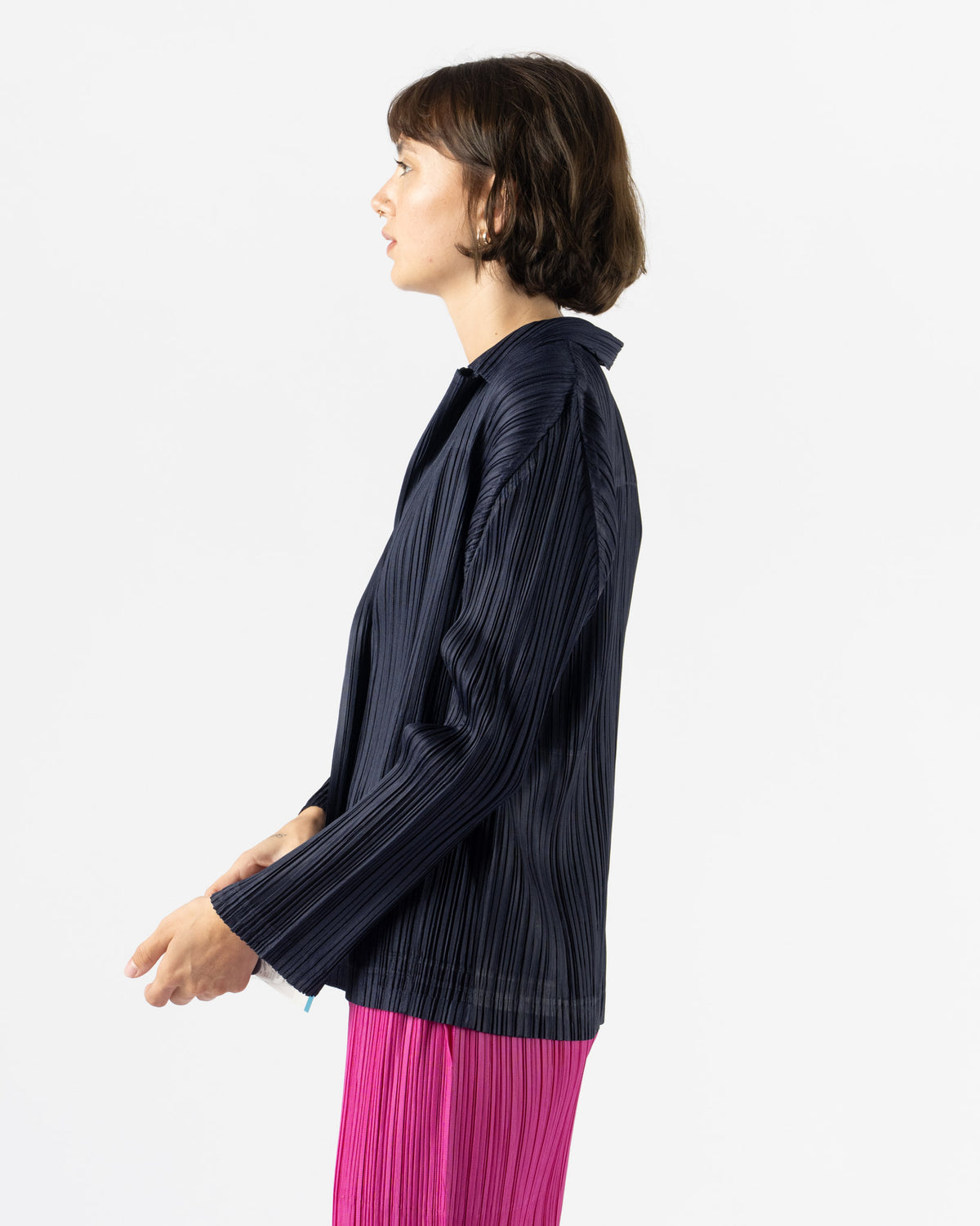 Pleats Please Issey Miyake Pleats Jacket in Navy