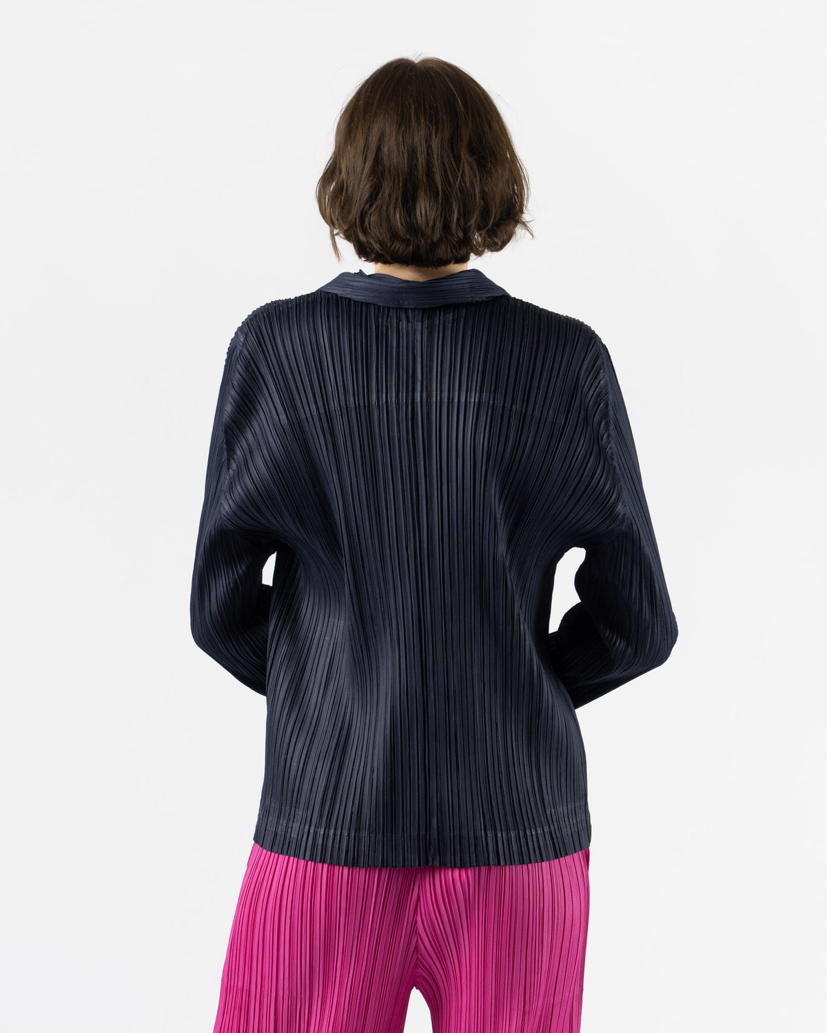 Pleats Please Issey Miyake Pleats Jacket in Navy