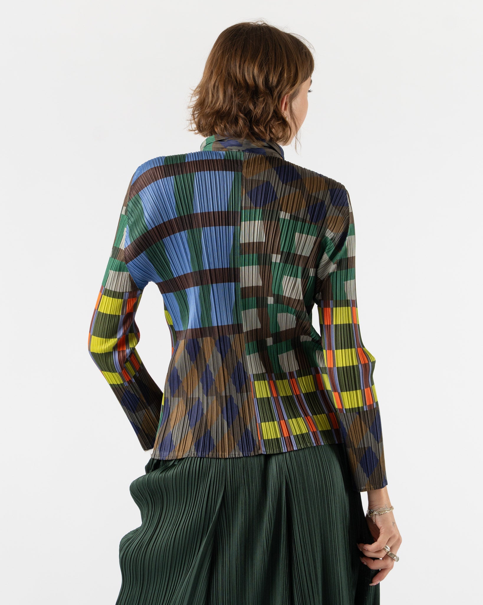 Pleats Please Issey Miyake Harmony Shirt in Blue