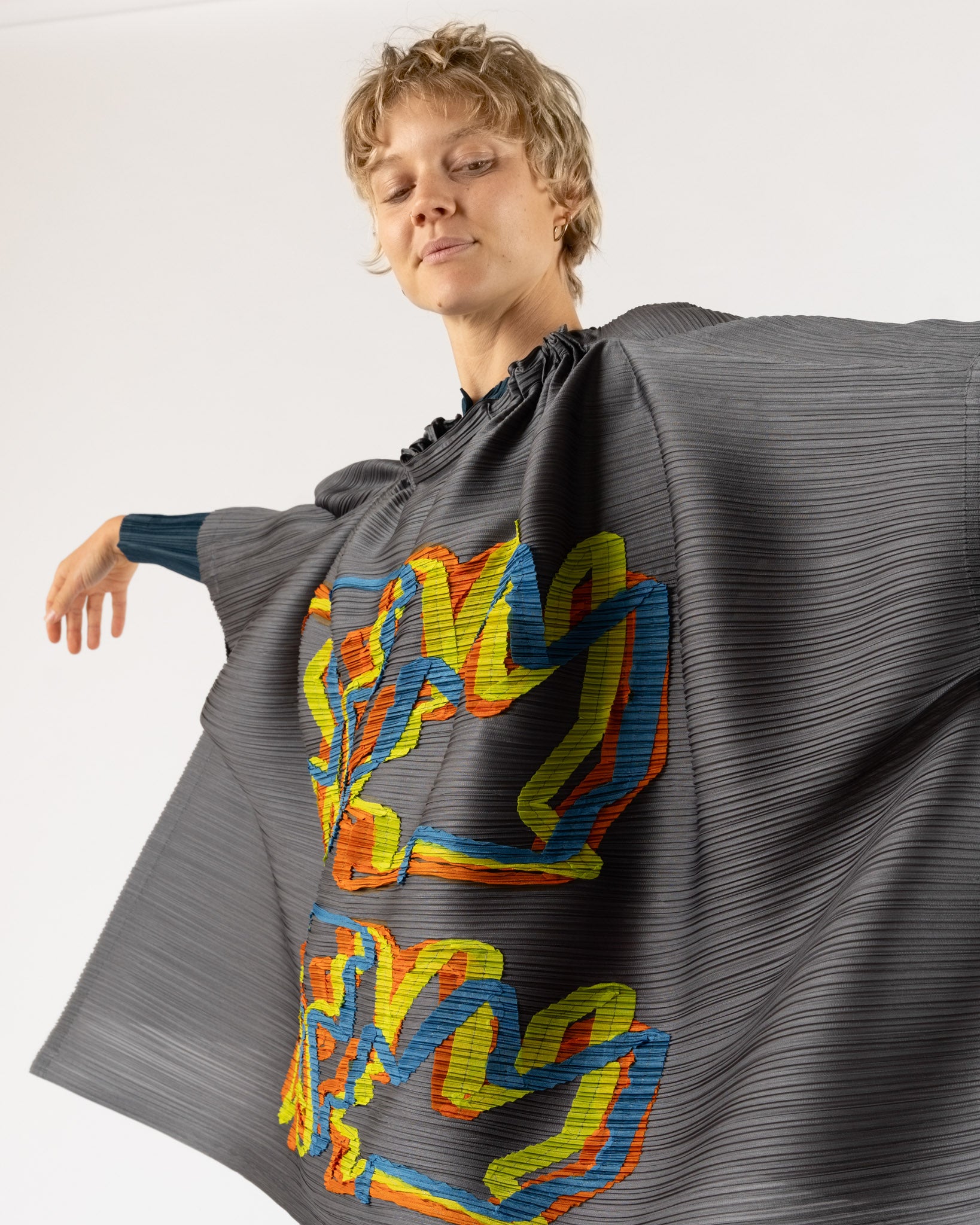 Pleats Please Issey Miyake Mix in Gray Curated at Jake and Jones