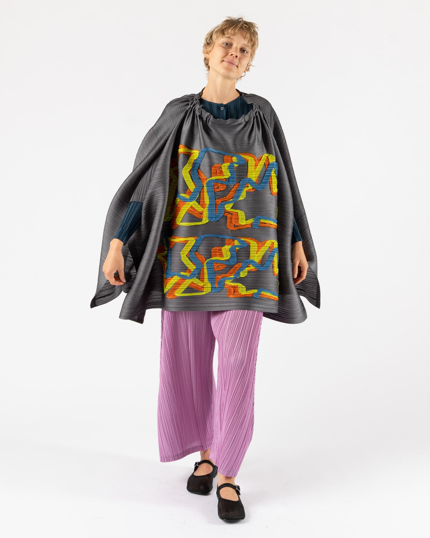 Pleats Please Issey Miyake Mix in Gray Curated at Jake and Jones